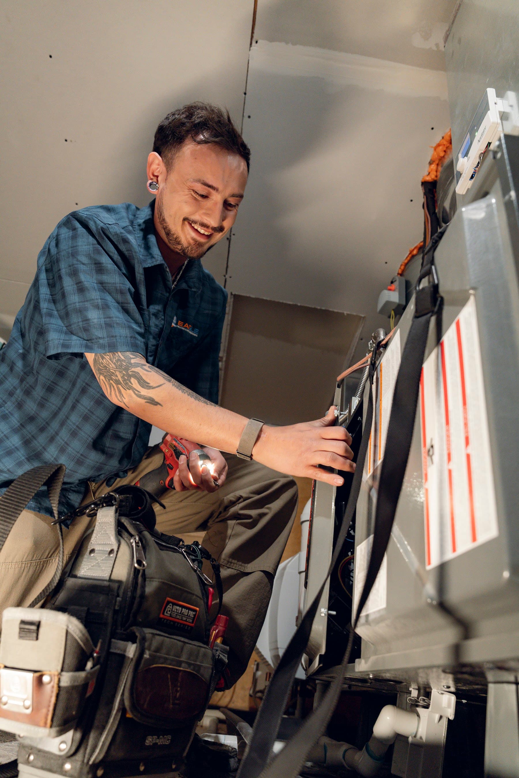 Brock Pickett — Eagle Heating and Air owner at work